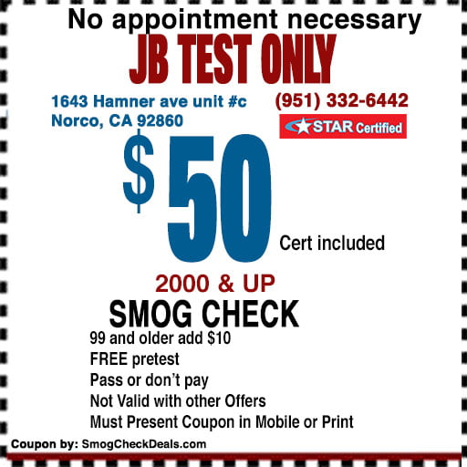 Smog Check Coupon